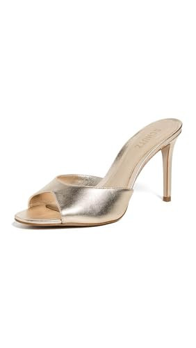 SCHUTZ Women's Cloe Heel Sandals, Platina, Metallic, Gold, 10.5 Medium US | Amazon (US)