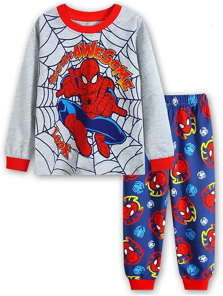 N‘aix Spiderman Children's Pajamas Set 2-7T PJS Cotton Sleepwear Little Boys Kids Pajamas | Amazon (US)