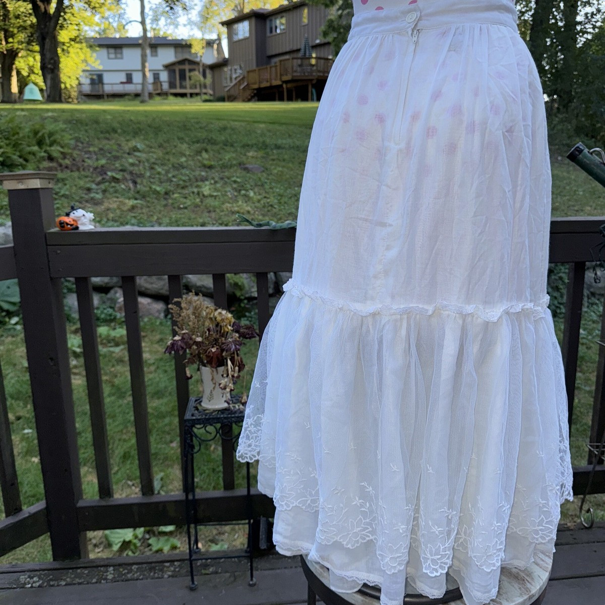 Vintage Gunne sax Jessica Mc Clintock white SZ S 2 3 Prairie Riffle Maxi Skirt | eBay US