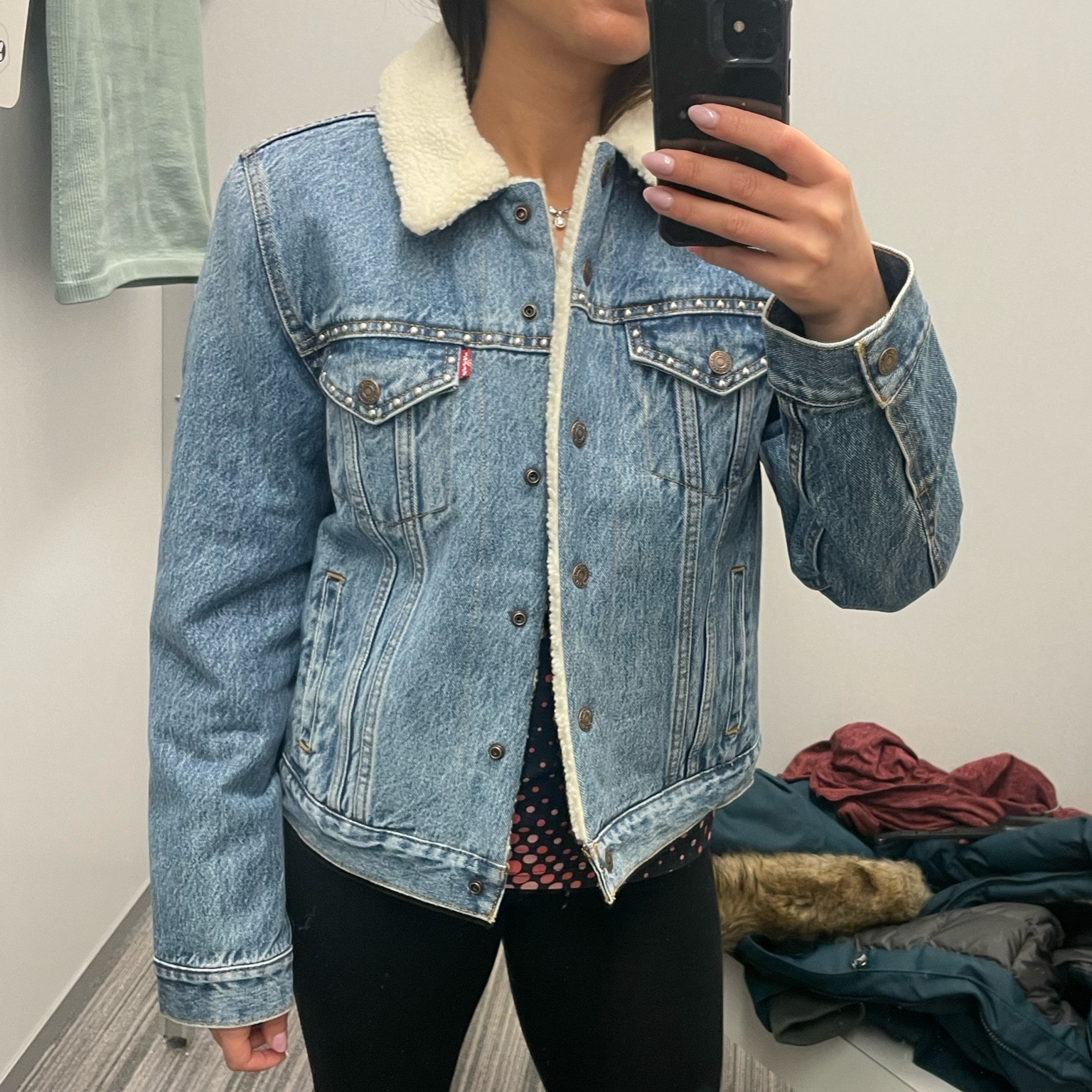 On sale!  Sherpa Jean jacket , Levi’s jacket, denim look , spring outfit  

#LTKSpringSale #LTKfindsunder100 #LTKsalealert