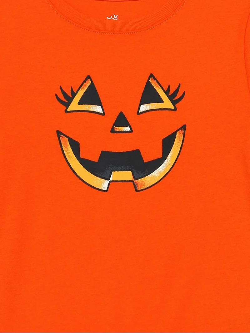 Way to Celebrate Girls Halloween Graphic T-Shirt, Sizes 4-18 | Walmart (US)