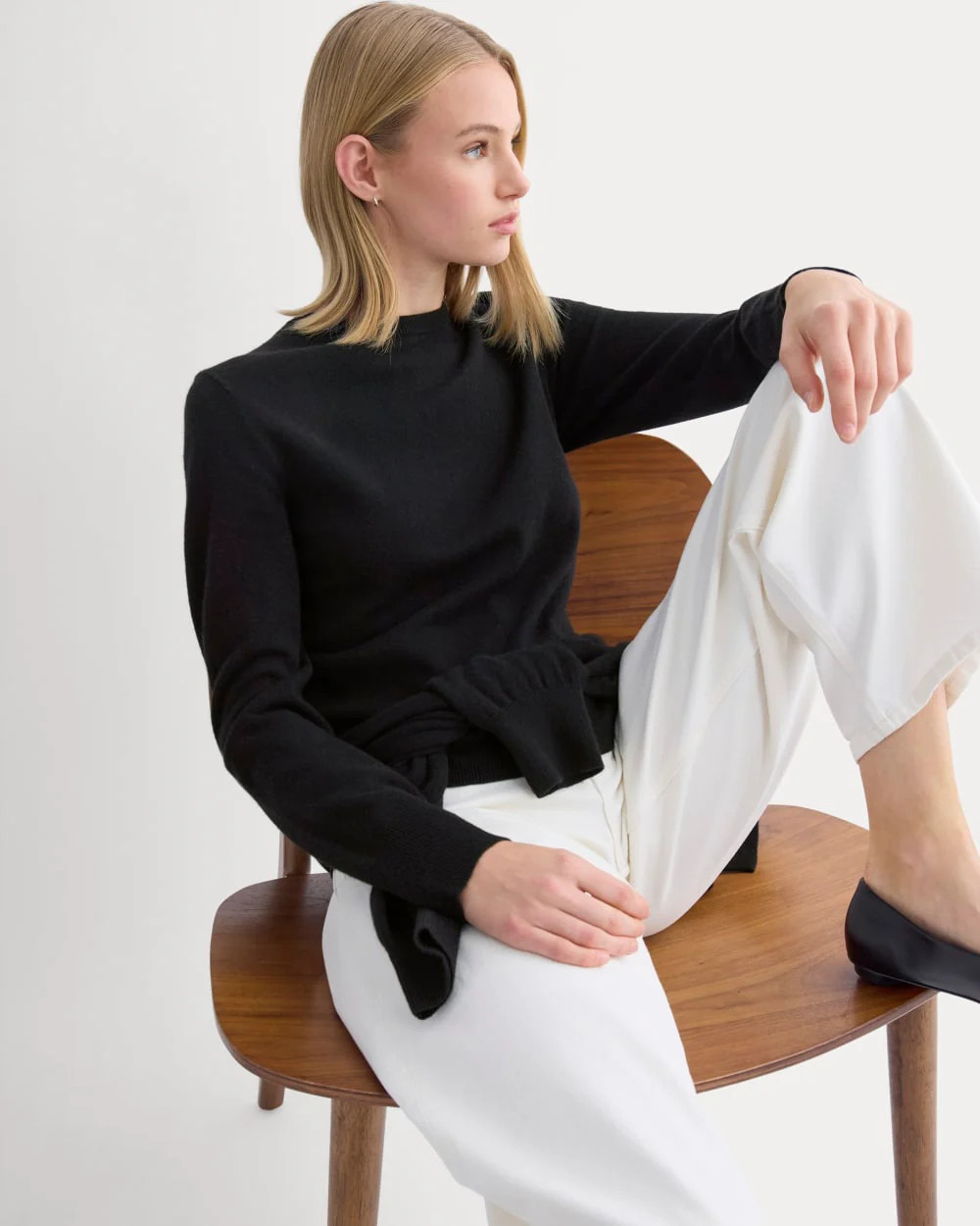 Cashmere Slim Crew Sweater | Black | Everlane