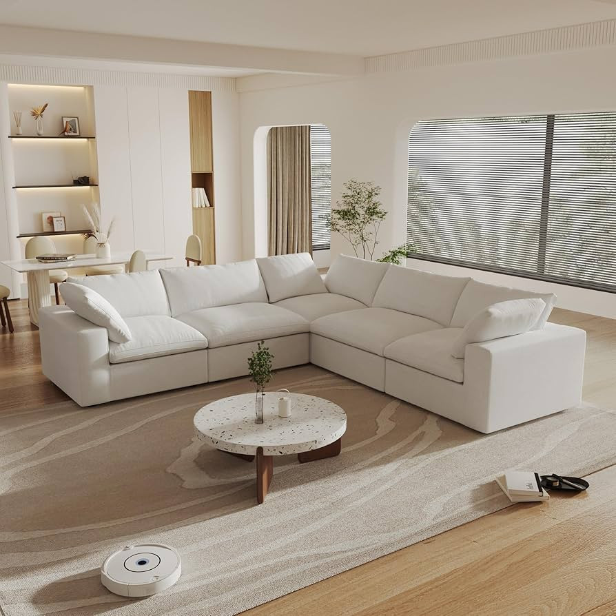 Cloud Couch Modular Sectional Sofa,160.6" Down Filled Convertible Sectional Sofa for Living Room,... | Amazon (US)