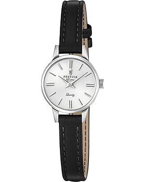 Festina Orologio Donna, Outlet cassa di Acciaio inossidabile 316l Grigio cinturino in Pelle | Amazon (IT)
