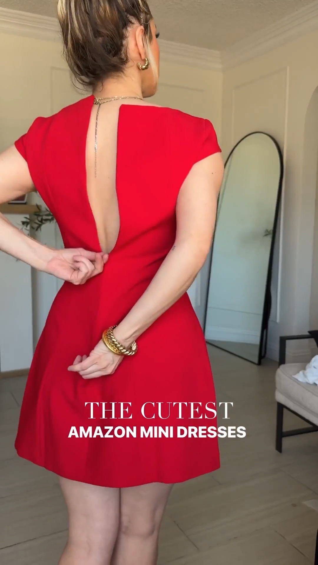 THE cutest little mini dresses from Amazon for Valentine's Day😍♥️ 

✔️ wearing SMALL
✔️I'm a 34C and it fits a little snug up top (keep that in mind)
✔️ size up if you're in between sizes! 

#LTKootd #LTKgrwm #LTKValentine