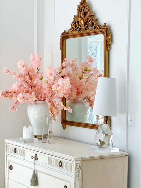 Add some pink & sparkle to your decor with these pretty crystal obelisks and cherry blossoms!  






Table lamp, Alice lane home, ginger jar, temple jar, modern farmhouse, traditional, gold, glam, amazon home, candle, vignette 

#LTKFind #LTKhome #LTKunder100