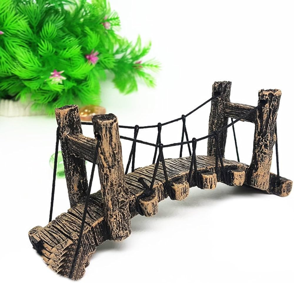 Aquarium Decoration,Fake Water Bridge Fish Tank Synthetic Aquarium Landscaping Desktop Ornament D... | Amazon (US)