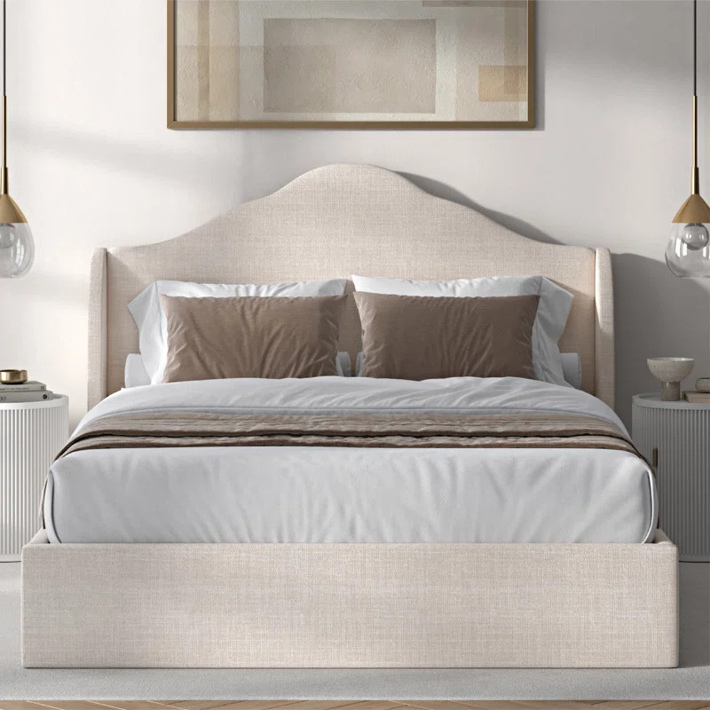 Argenys Upholstered Wingback Storage Bed | Wayfair North America