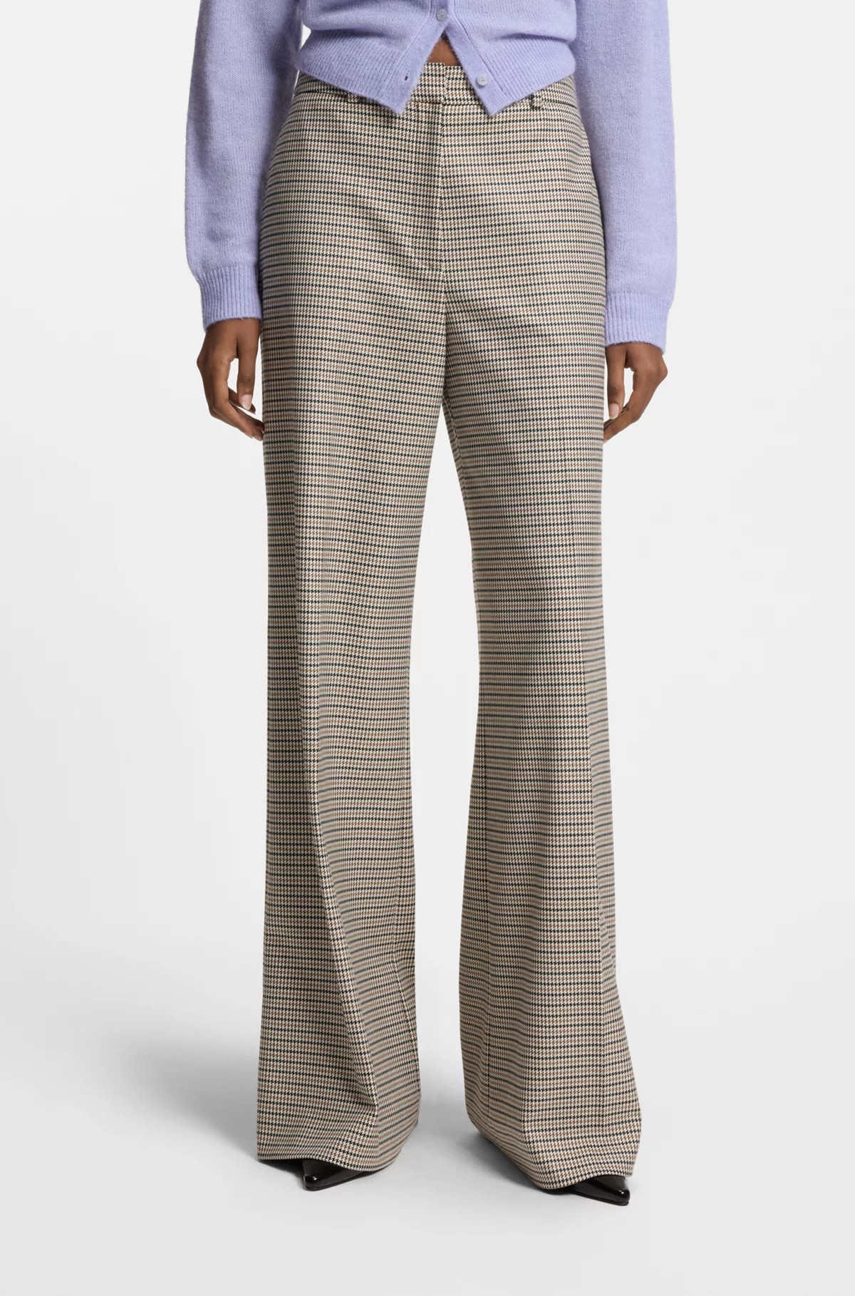 Regular-fit broek van klein pied-de-poule-dessin | Hugo Boss NL