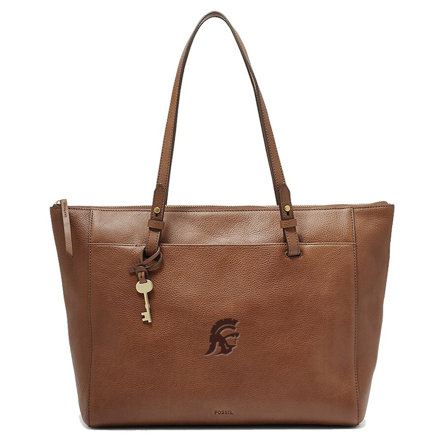 USC Trojans Fossil Women's Leather Rachel Tote - Brown | Fanatics