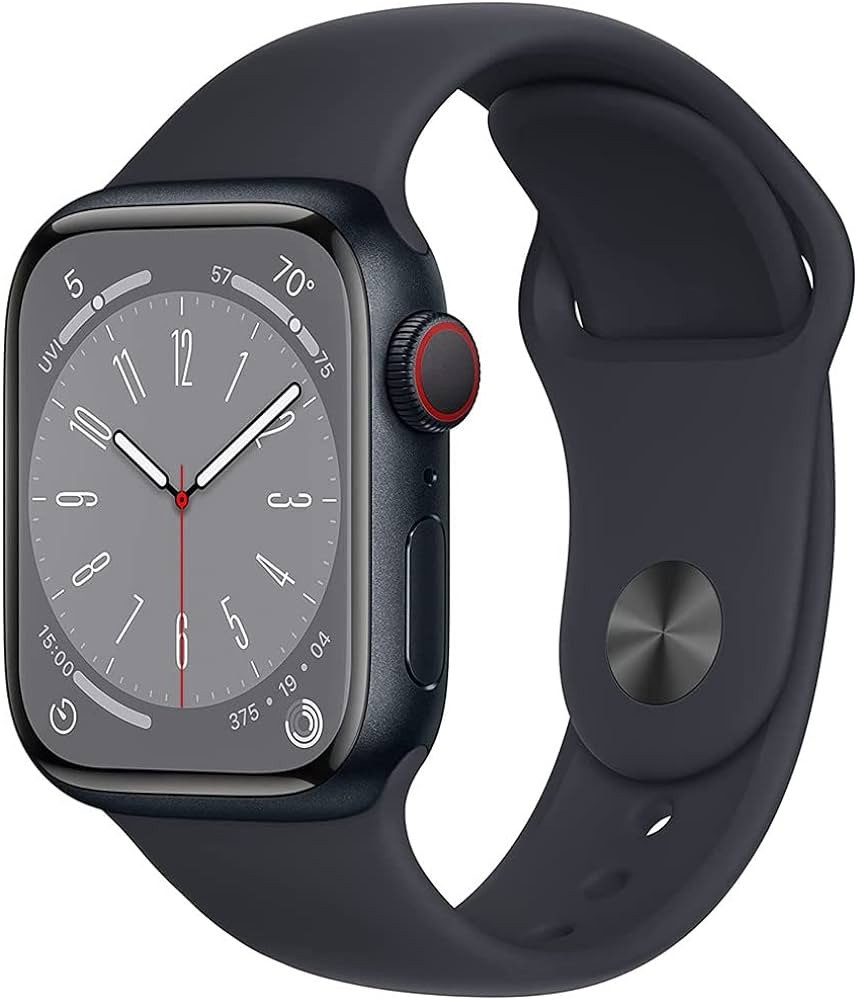 Apple Watch Series 8 [GPS + Cellular, 45mm] | Midnight Aluminum Case | with Midnight Sport Band |... | Amazon (US)