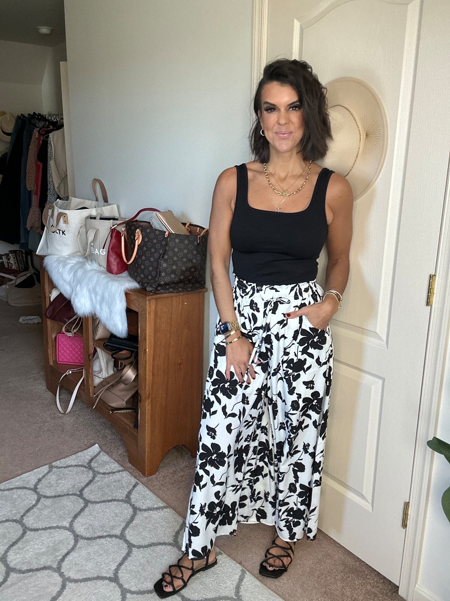 Size small in pants and tank Sandals tts

#LTKSeasonal