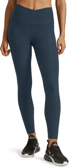 At Your Leisure Space Dye High Waist Midi Leggings | Nordstrom