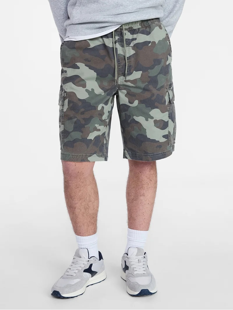 No Boundaries Twill Cargo Shorts, 10" Inseam, Men's XS-5XL | Walmart (US)