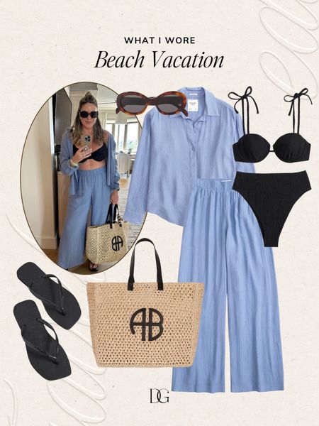 What I wore: Beach vacation〰️  Vacation outfits, resort wear, resort wear 2024, resortwear, vacation accessories, resort wear accessories, beach jewelry, trendy sunglasses, designer sunglasses, beach sandals, vacation sandals, vacation shoes, casual beach outfit, pool day outfit, beach bag, straw beach bag, black bikinii

#LTKtravel #LTKswim #LTKstyletip