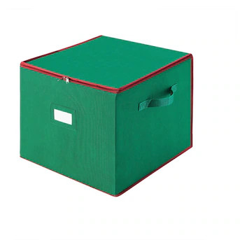 Hastings Home 75 -Compartment Green Polyester Adjustable Compartments Ornament Storage Box | Lowe's