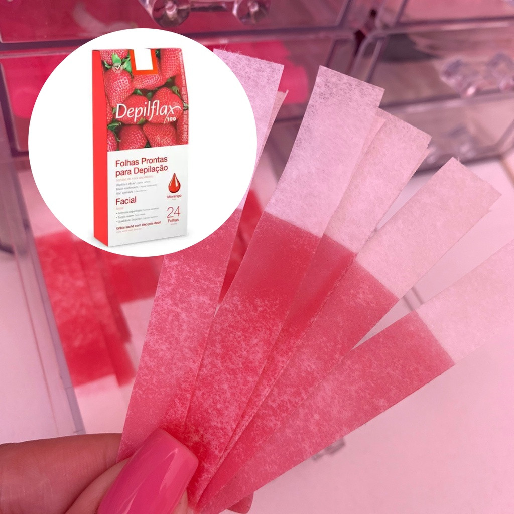 20 Tiras de cera Depilfrax (10 tiras duplas) | Shopee (BR)