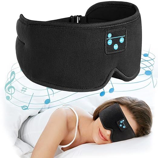 Sleep Headphones, Wireless Bluetooth Music Eye Mask,Ezona 3D Light Blocking Music Eye Mask Earbud... | Amazon (US)