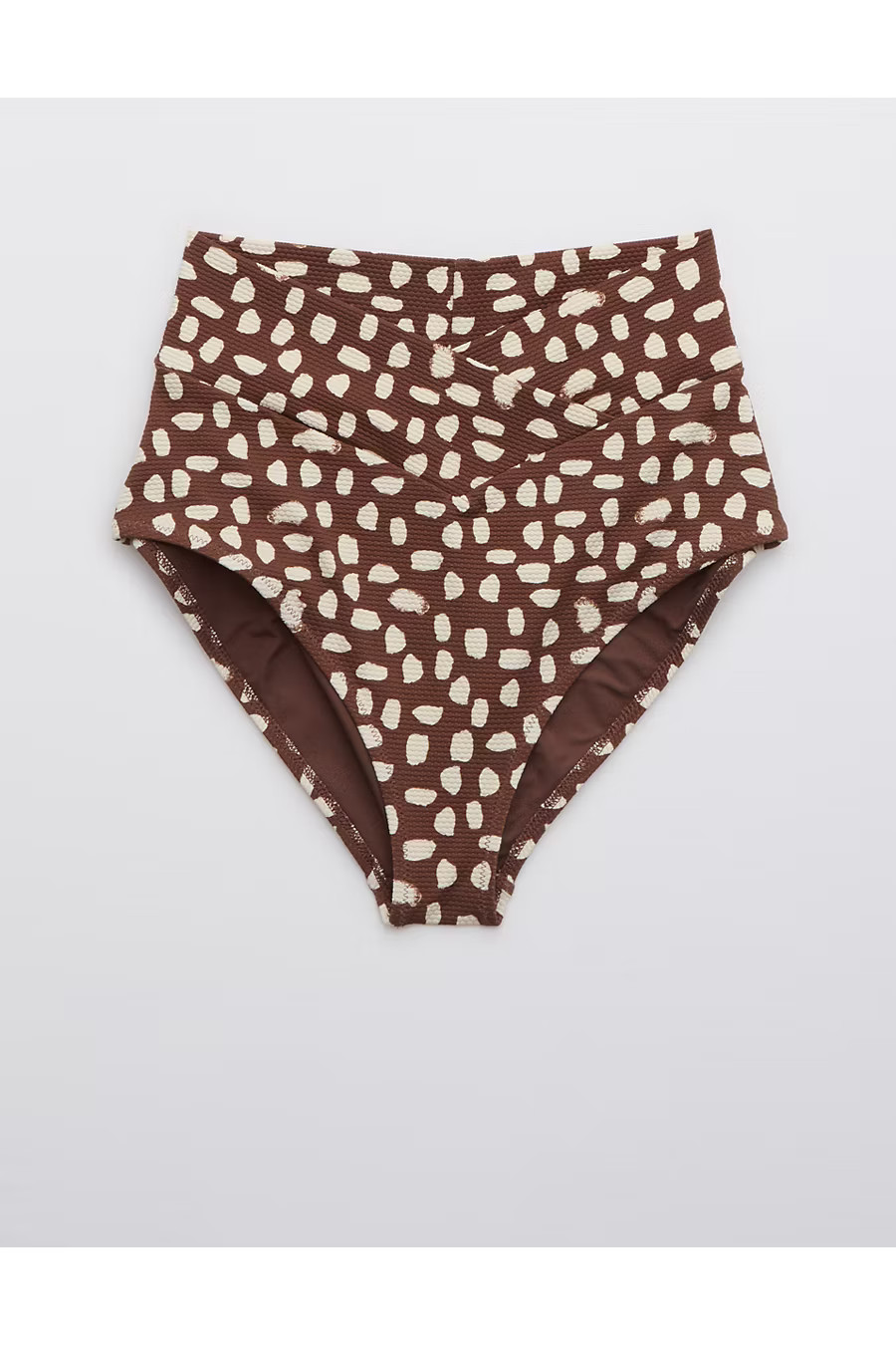 Aerie Pique Crossover High Waisted Bikini Bottom | American Eagle Outfitters (US & CA)
