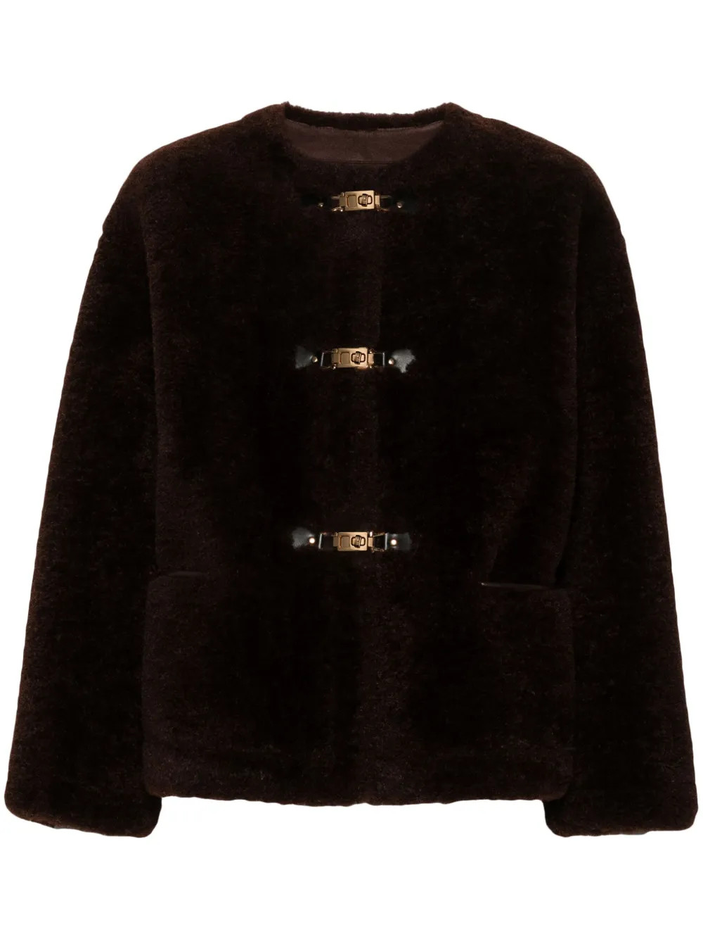 Maje faux-fur Coat | Brown | FARFETCH | Farfetch Global