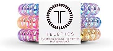 TELETIES - Spiral Hair Coils - Ponytail Holder Hair Ties for Women - Phone Cord Hair Ties - Stron... | Amazon (US)