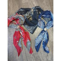 Red, Black, Or Blue Bandanna Print Cowboy Wild Rag Western Neck Scarf Double B Rags | Etsy (US)