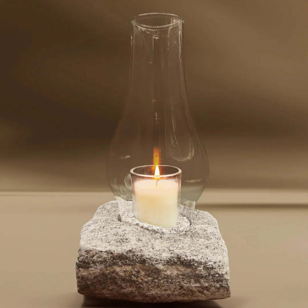 Stone Hurricane Lamp | Bloomist | Bloomist, Inc