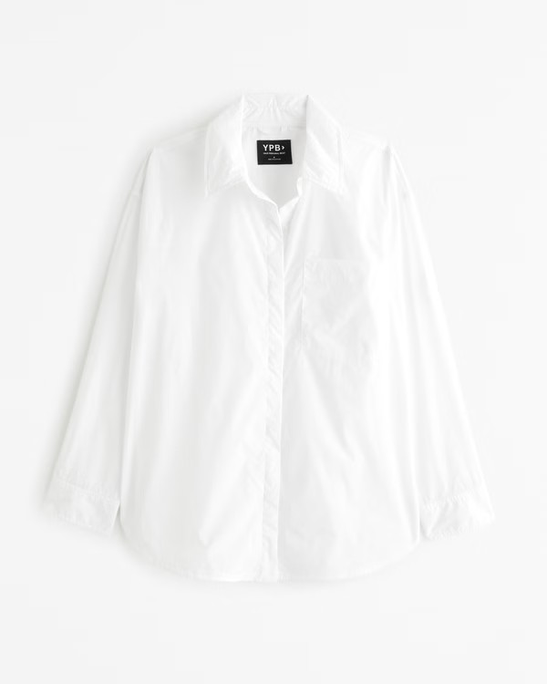 YPB Crinkle Nylon Button-Up Shirt | Abercrombie & Fitch (US)