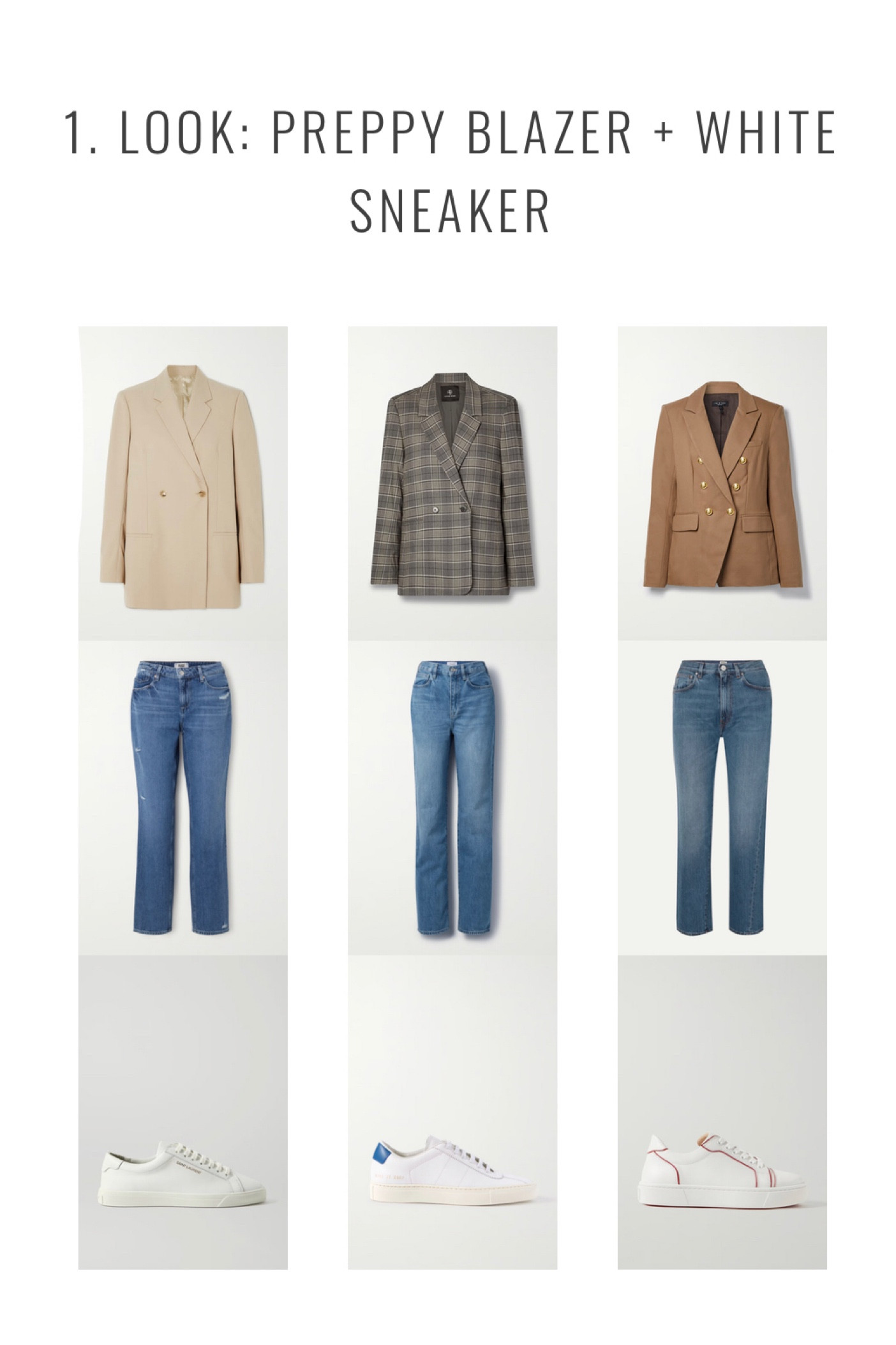 1 PAIR OF JEANS = 3 LOOKS: HOW TO STYLE YOUR JEANS?

Look 1: Preppy blazer + White sneaker 

Just 1 pair of jeans can give you at least 3 different looks. I want to demonstrate how much you can get out of just a few well selected items. I am sharing my style wisdom with you and showing you how I styled one pair of jeans in three different ways. Learn to get more out of your style with less items with tips from your personal stylist.

How to wear, How to style, denim guide, jeans look, blazer style, spring workwear, office style, casual chic, stylist picks, What to wear to work, outfit for work, working from home outfit 

#LTKstyletip #LTKeurope #LTKworkwear