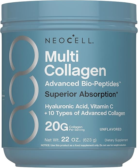 NeoCell Multi Collagen Bio-Peptides Powder | 22oz | Advanced with Hyaluronic Acid and Vitamin C |... | Amazon (US)