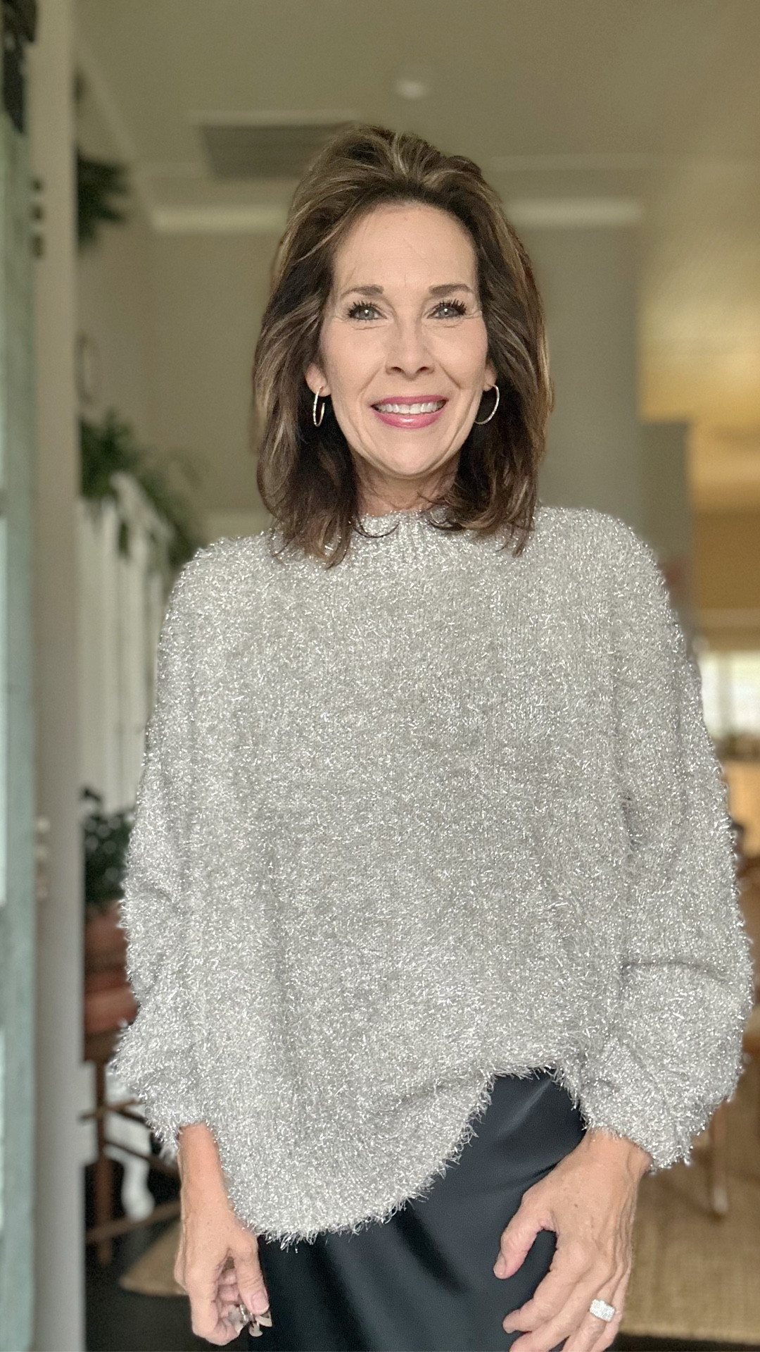 I found the cutest sparkly sweater to wear during the holidays.

It is super affordable and would be so cute for any Christmas or New Year’s party.

It is very oversized so no need to size up.

Would be cute with a silky skirt, satin pants or even jeans for a casual holiday look. 

The price is so good, so they will sell out quickly. 

#LTKootd #LTKHoliday #LTKFindsUnder50