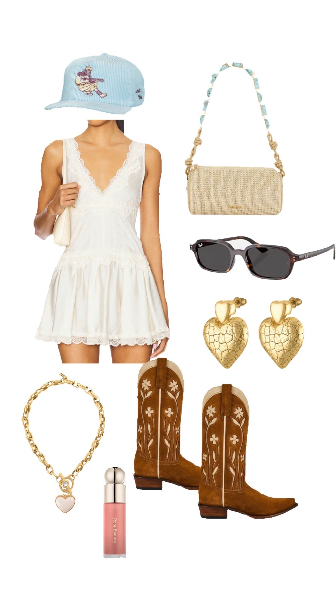 Country concert outfits, beach outfits, summer outfits, concert outfit inspo, summer concerts, cowboy boots, mini dress, gold jewelry 

#LTKdayinmylife #LTKootd #LTKTravel