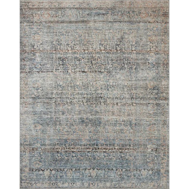 Billie Oriental Area Rug in Denim / Blush | Wayfair North America