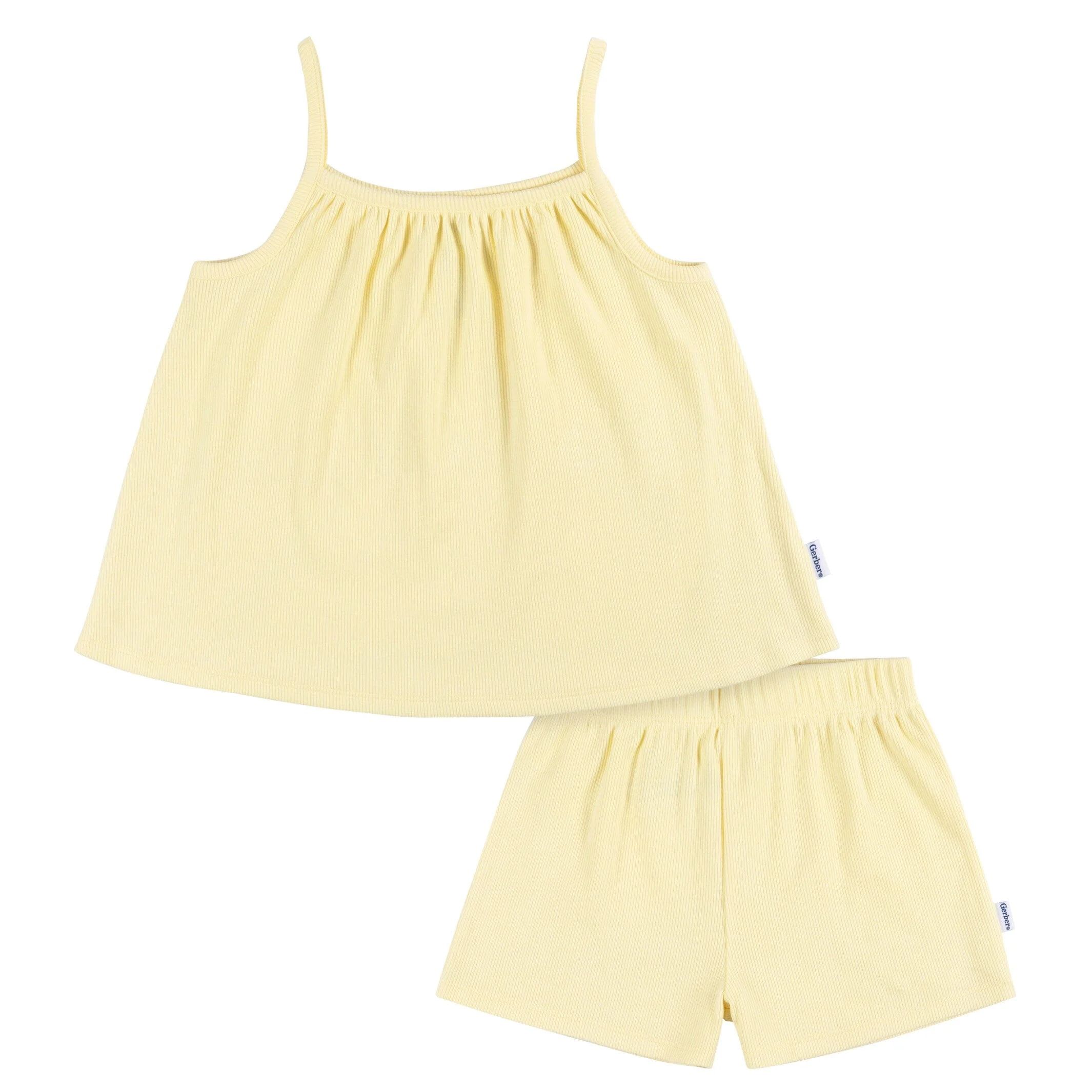 2-Piece Infant and Toddler Girls Yellow Tank Top & Shorts Set | Gerber Childrenswear