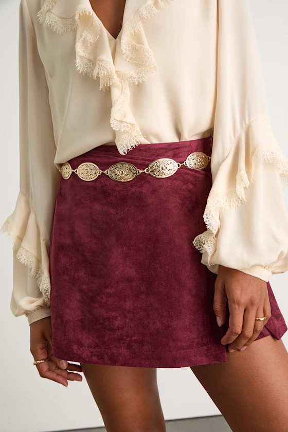 Montari Gold Concho Western Belt | Lulus