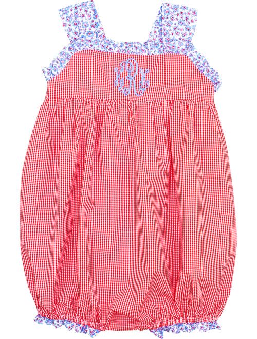 Red Gingham And Liberty Bow Bubble | Cecil and Lou