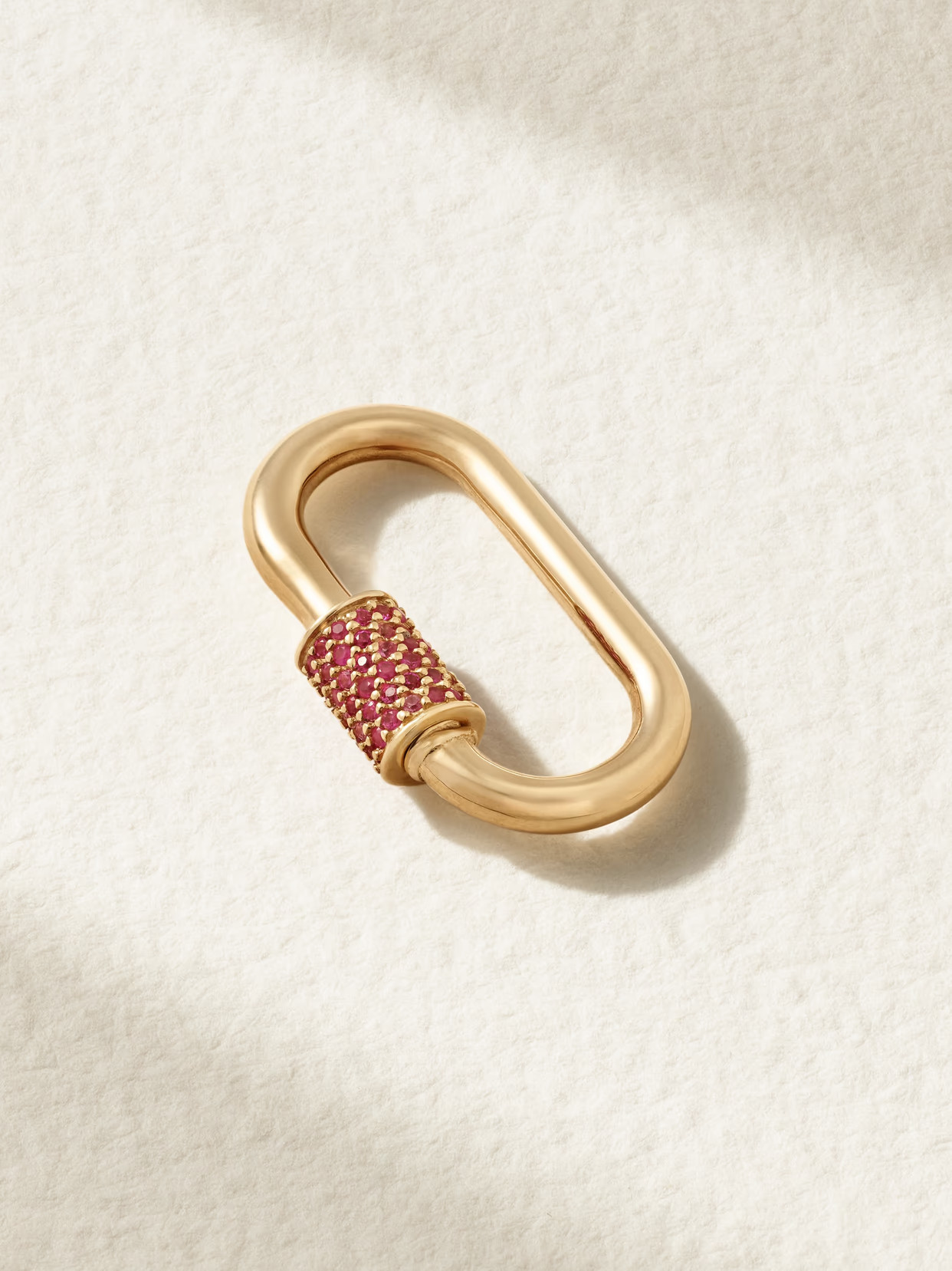 Marla Aaron - Stoned Medium Lock 14-karat Gold Sapphire Pendant - One size | NET-A-PORTER (US)