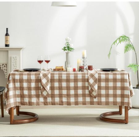 Gingham table cloth for fall! 

#LTKSeasonal #LTKHoliday #LTKHolidaySale