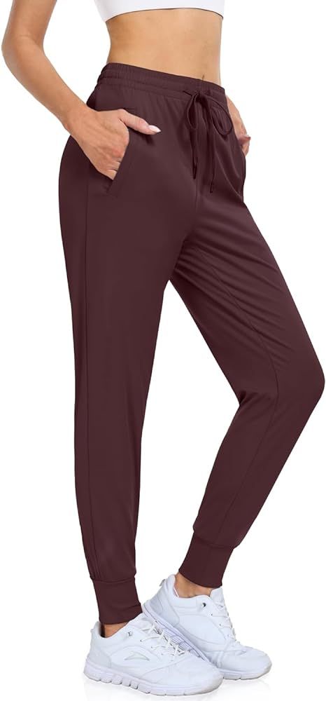 UEU Women's Joggers Pants Drawstring Running Sweats Athletic Workout Gym Yoga Sweatpants with Poc... | Amazon (US)