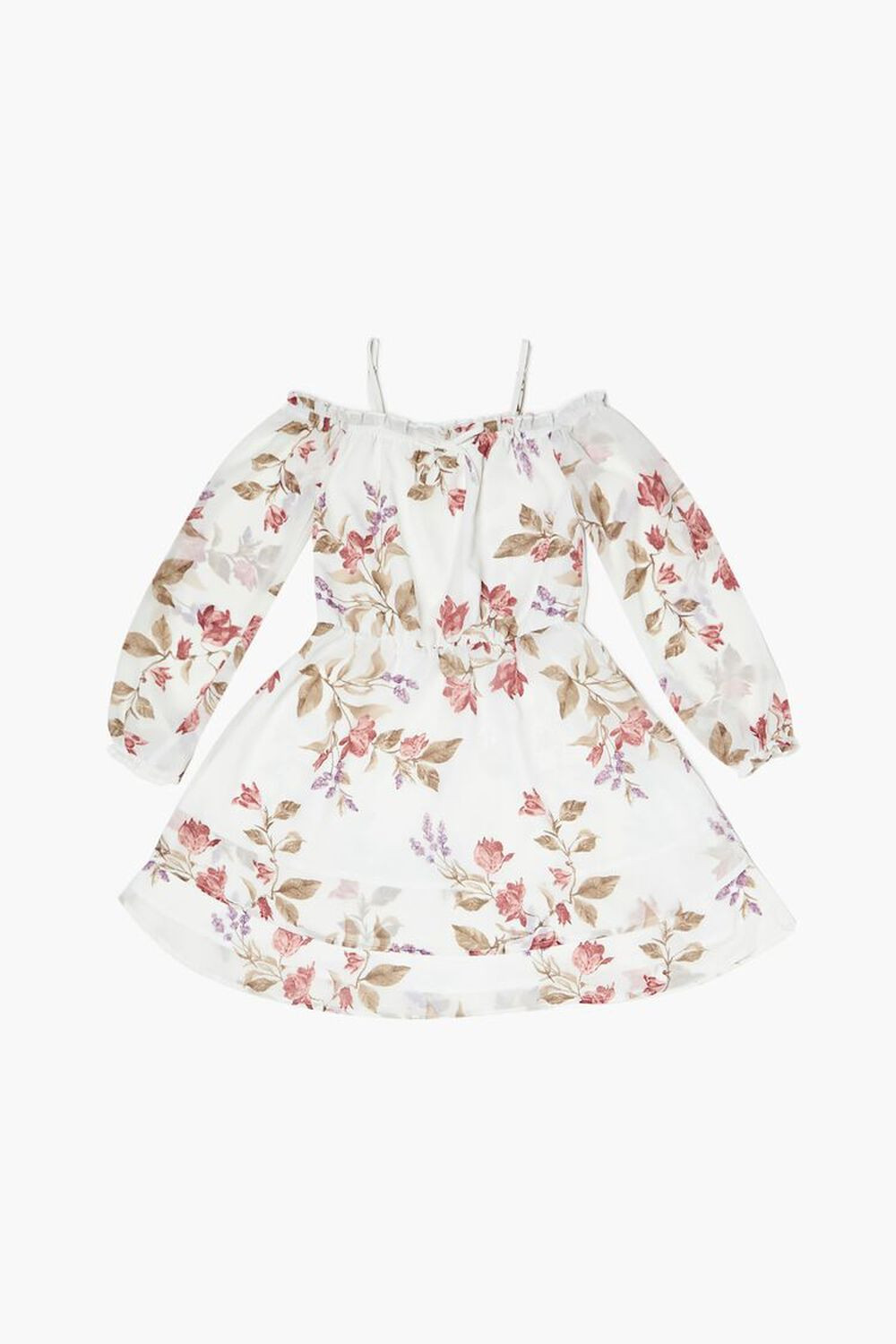 Girls Floral Off-the-Shoulder Dress (Kids) | Forever 21 (US)