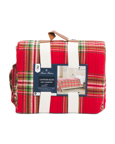 Cotton Plaid Quilt Set | TJ Maxx