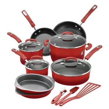 Thyme & Table Non-Stick Cookware & Bakeware, Rainbow, 28-Pieces Set | Walmart (US)