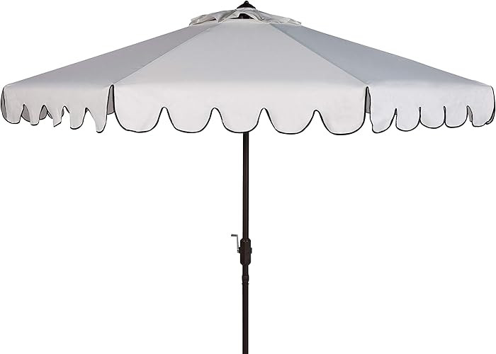 Safavieh PAT8010A Collection Venice Navy and White Single Scallop 9Ft Crank Outdoor Push Button T... | Amazon (US)