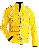 LP-FACON Mens Freddie Mercury Jacket Queen Concert Belted Motorcycle Costume Leather Jacket Colle... | Amazon (US)