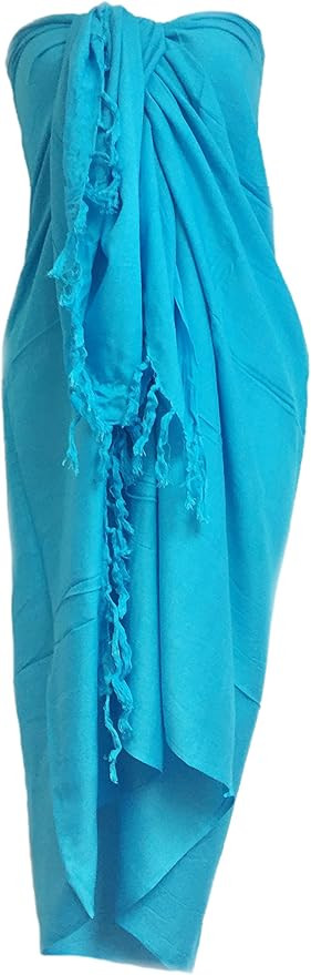 Sarong Wrap From Bali Beach Cover Up Solid Colors | Amazon (US)