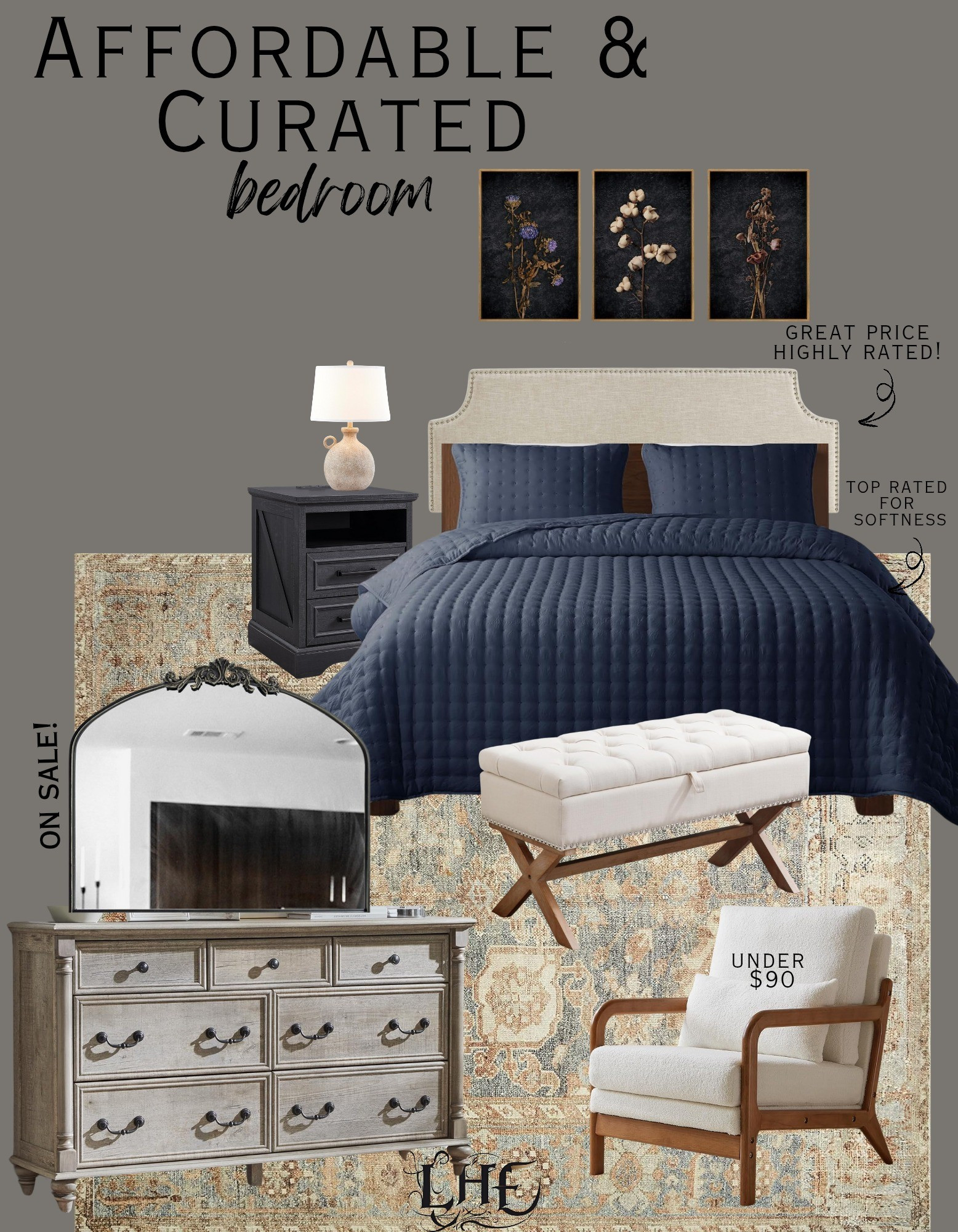 Moody bedroom inspo! Just about everything is on sale! Make sure you tap the thumbnails below to get the sale price! Shop below 👇. . . Bedroom, bedroom inspo, moody bedroom, moody home decor, Moody bedding, moody master bedroom, moody wall art, dark moody bedroom, bedroom moody board, farmhouse bedroom, affordable home decor, affordable bedroom, affordable bedding, affordable rugs, affordable nightstands, black nightstand, modern farmhouse bedroom, modern farmhouse rug, designer inspired, Headboard, bedroom furniture

#LTKHome #LTKSaleAlert #LTKFindsUnder100