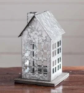 Small Galvanized Metal House Lantern | Walmart (US)