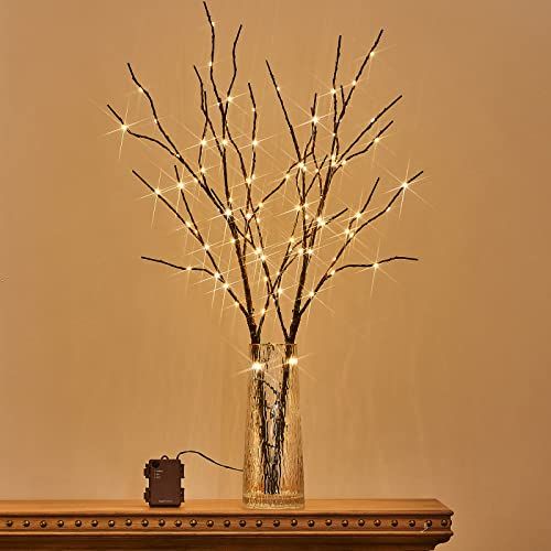 Birchlitland Lighted Brown Branches 32IN 100 LED with Timer Battery Operated, Artificial Tree Bra... | Amazon (US)