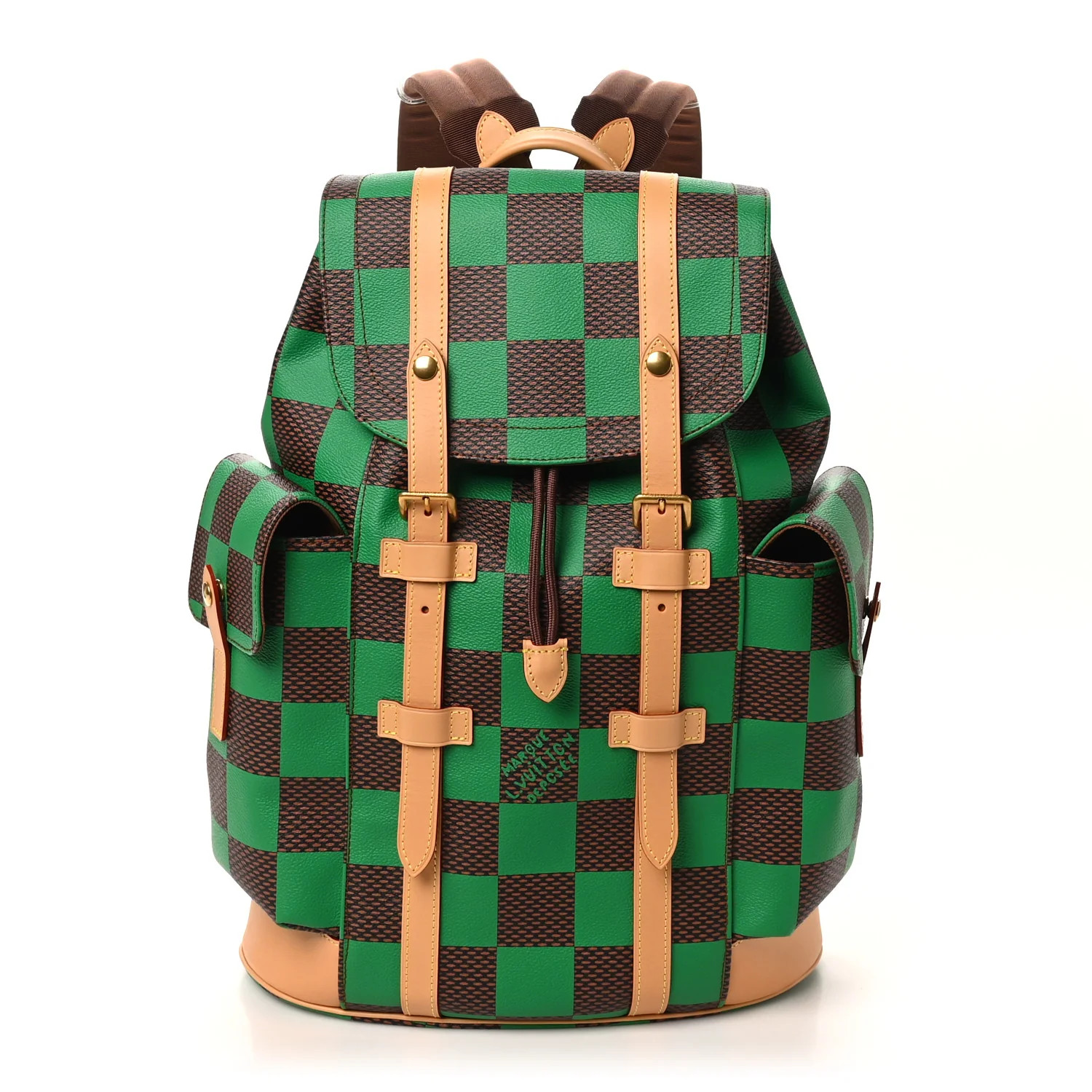 Damier Pop Christopher MM Backpack Green | FASHIONPHILE (US)