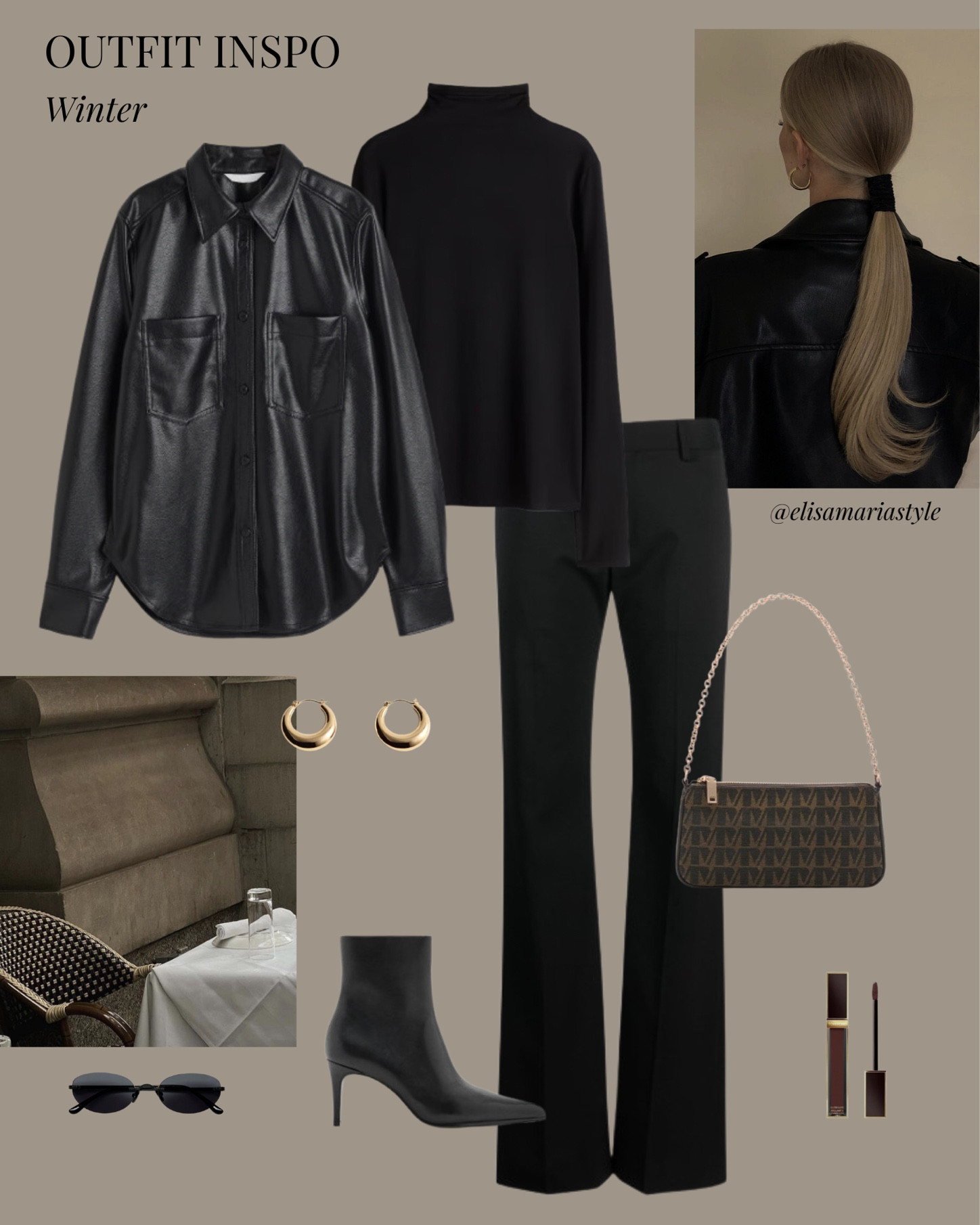 Leather shirt outfit idea for winter 

#LTKshoes #LTKbag #LTKwinter